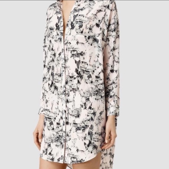 Saints Helle Dazzle Silk Shirt Dress 